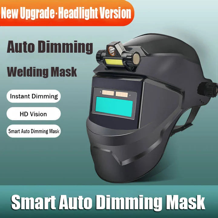 Auto Darkening Welding Mask Head-mounted Lightweight Protective LED Light Mask